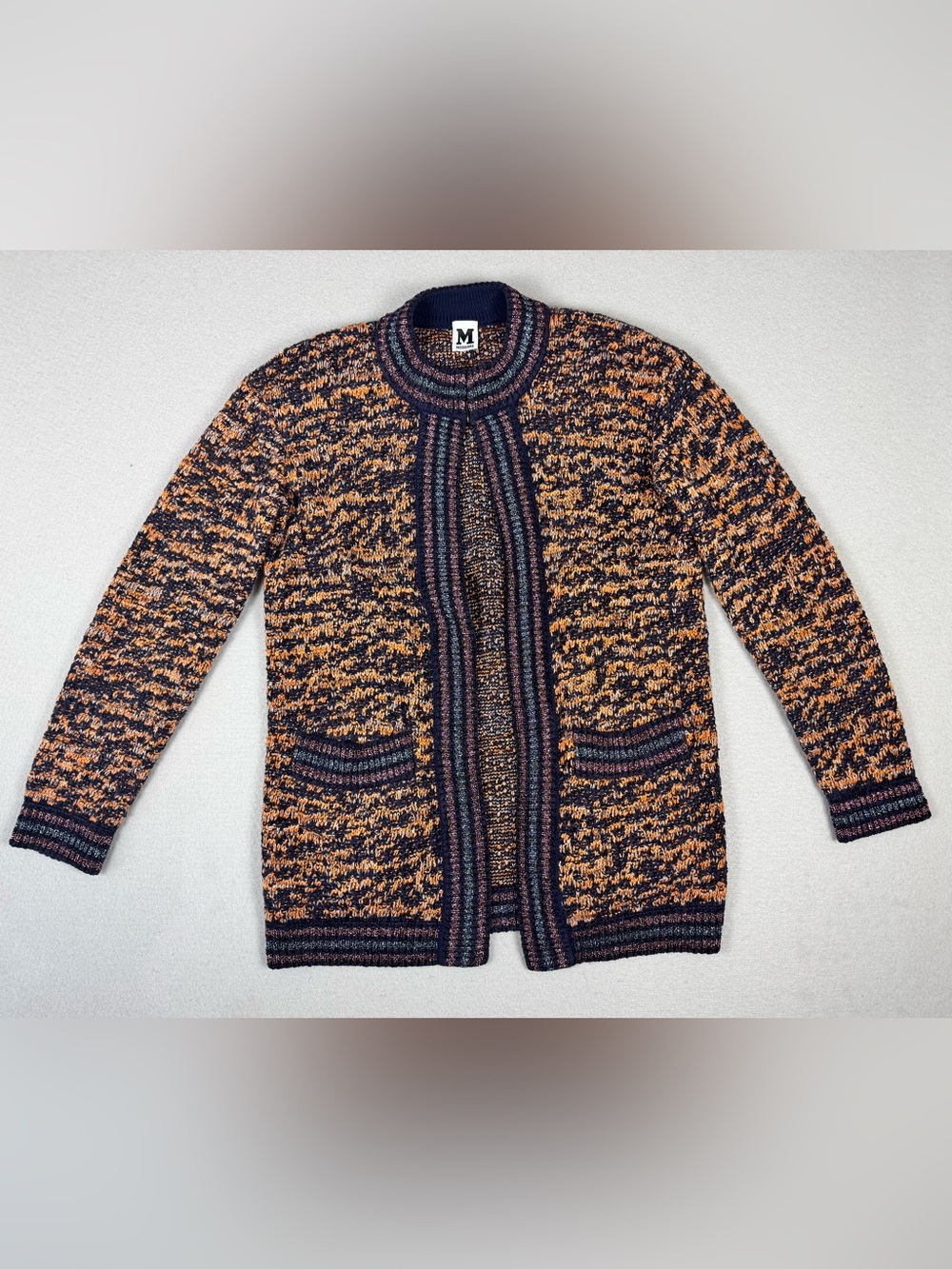 Missoni Women’s Textured Knit Open-Front Wool-Blend Cardigan Sweater Size 40/S